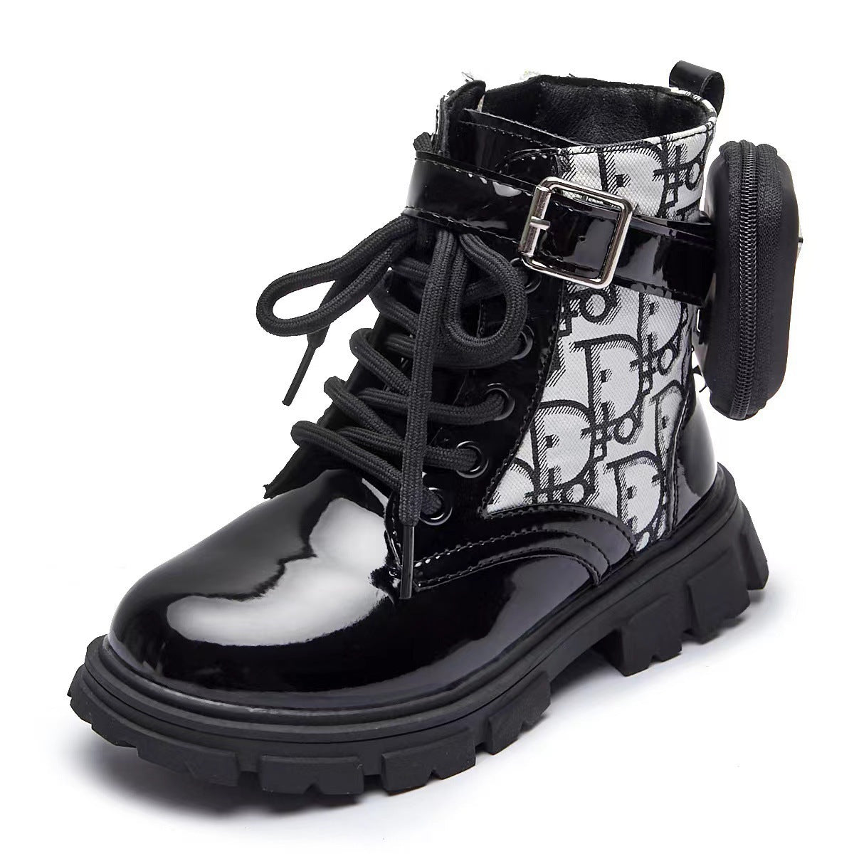 Damen modische Ankle Boots mit praktischen Taschen und robustem Profilsohle R&B