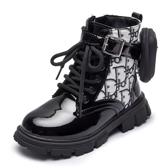 Damen modische Ankle Boots mit praktischen Taschen und robustem Profilsohle R&B