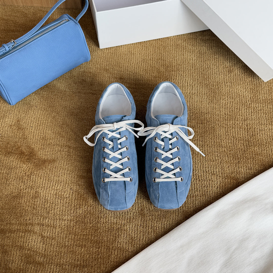 Damen sportliche Wildleder Sneakers im Retro-Design mit hervorragender Dämpfung R&B