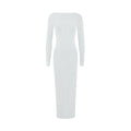 Damen Langarm Maxikleid mit elegantem Schnitt und figurbetonendem Design R&B