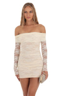 Damen Off-Shoulder Spitzenkleid im figurbetonten Schnitt R&B
