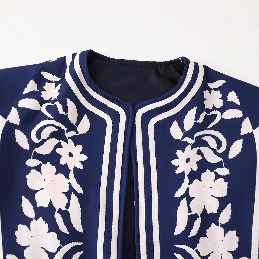 Damen Embellished Kimono-Jacke mit floralem Design und elegantem Abschluss R&B