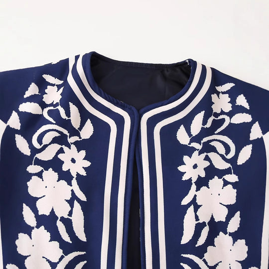 Damen Embellished Kimono-Jacke mit floralem Design und elegantem Abschluss R&B