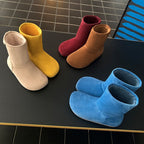 Damen warme Hausschuhstiefel mit flauschigem Innenfutter und hochwertiger Wildlederoberfläche R&B