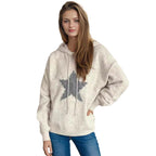 Damen lässiger Hoodie mit grafischem Motiv R&B