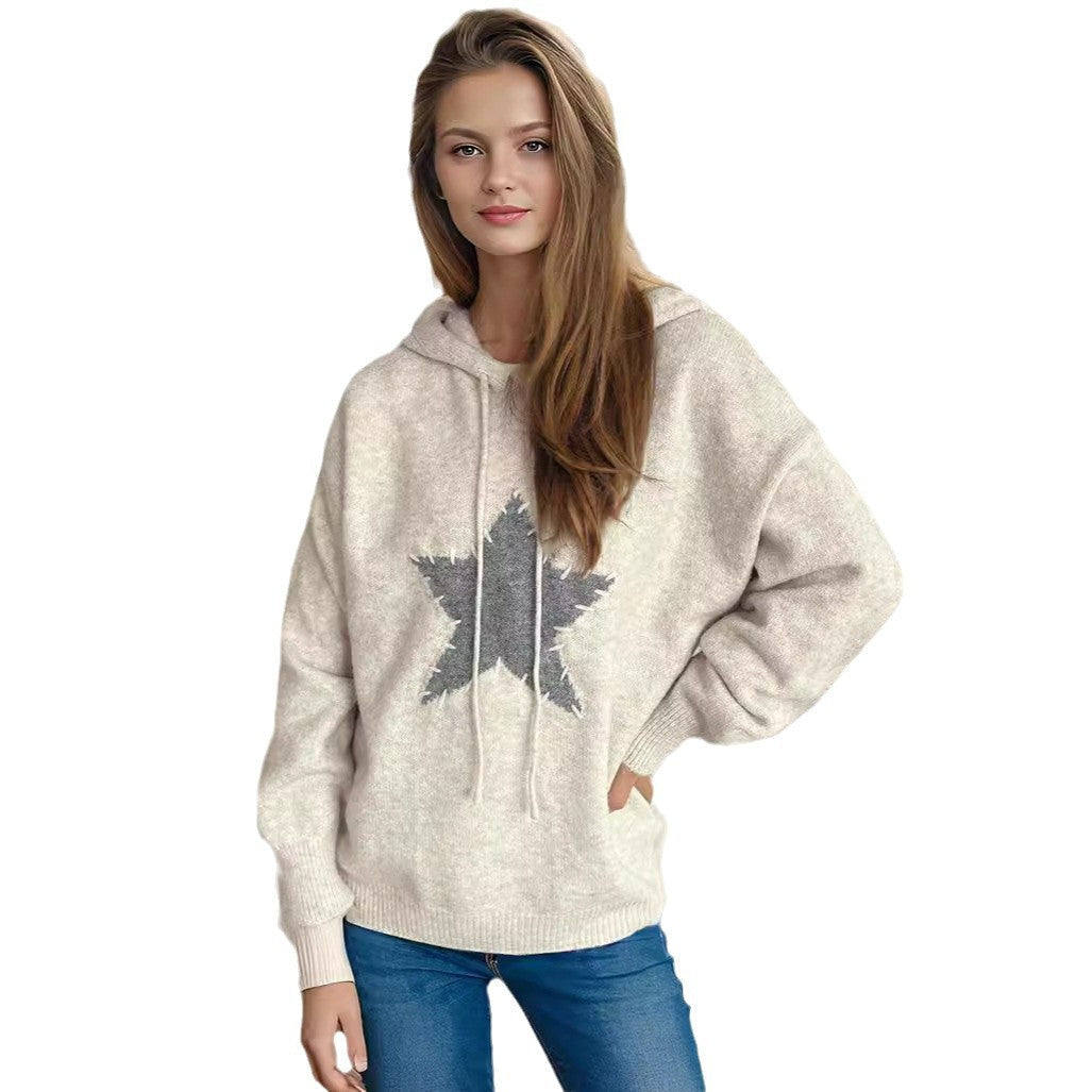 Damen lässiger Hoodie mit grafischem Motiv R&B