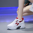 Damen modische Sneakers mit hoher Plateau-Sohle und sportlichem Design R&B