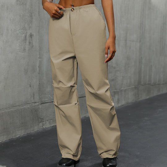 Damen lockere Outdoor-Hose mit elastischem Bund und praktischen Taschen R&B