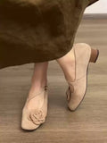 Damen elegante Ballerinas mit floralem Akzent und komfortablem Fußbett R&B