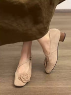 Damen elegante Ballerinas mit floralem Akzent und komfortablem Fußbett R&B