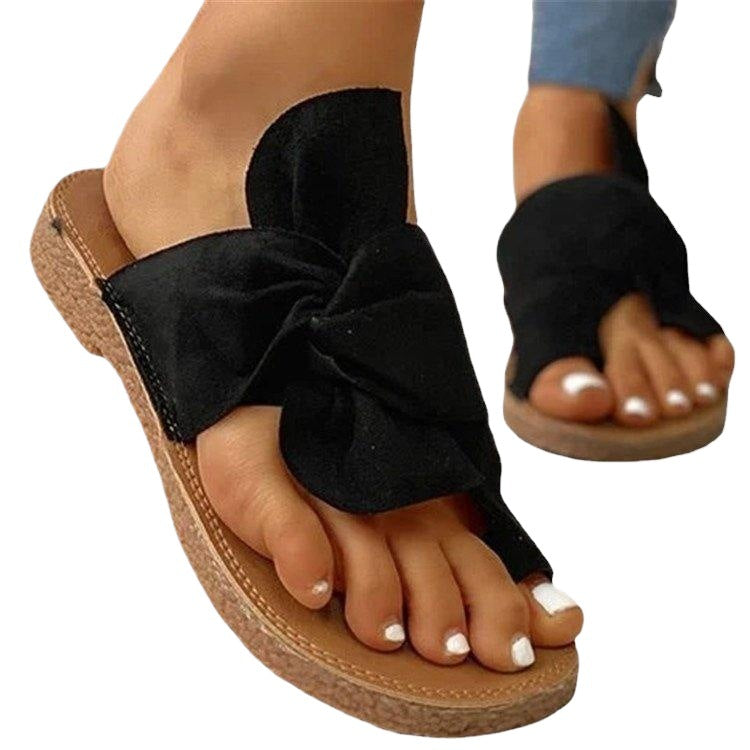 Damen Komfortable Sandalen mit dekorativem Knoten R&B