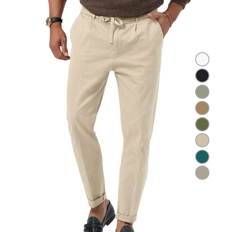 Herren Bequeme Chino-Hose mit elastischem Bund und stylischem Kordelzug R&B