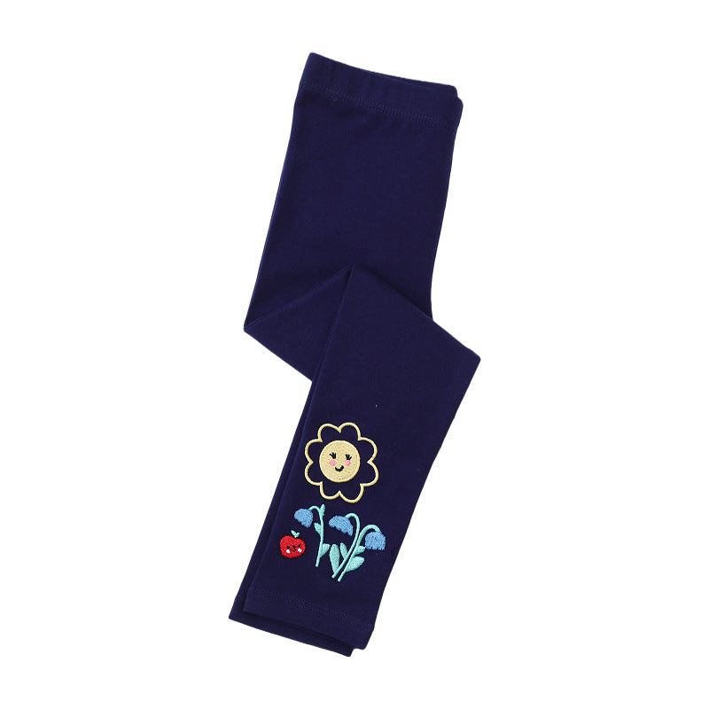 Mädchen Leggings mit verspielter Blumenapplikation R&B