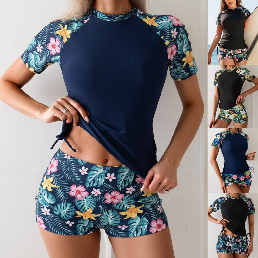 Damen Surf- und Sportanzug mit floralen Akzenten R&B