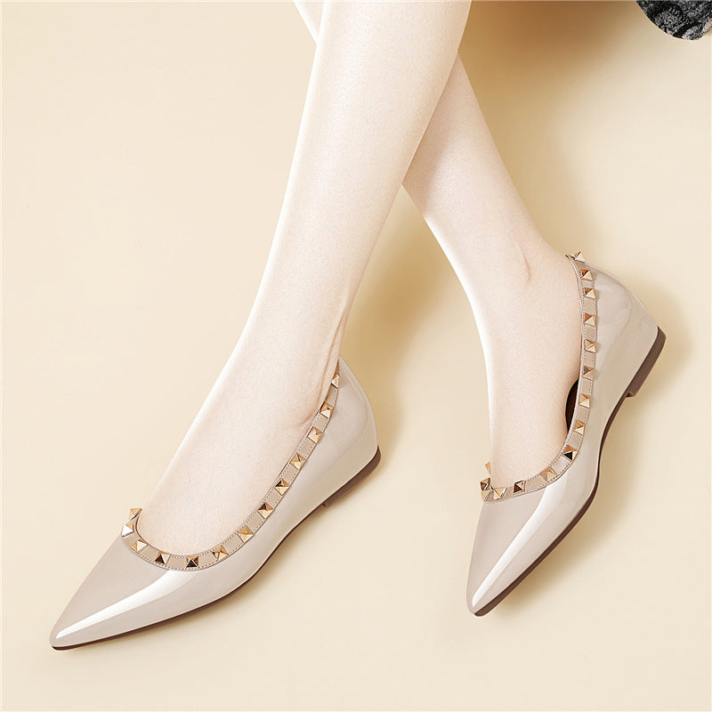 Damen elegante spitze Ballerinas mit Nieten R&B