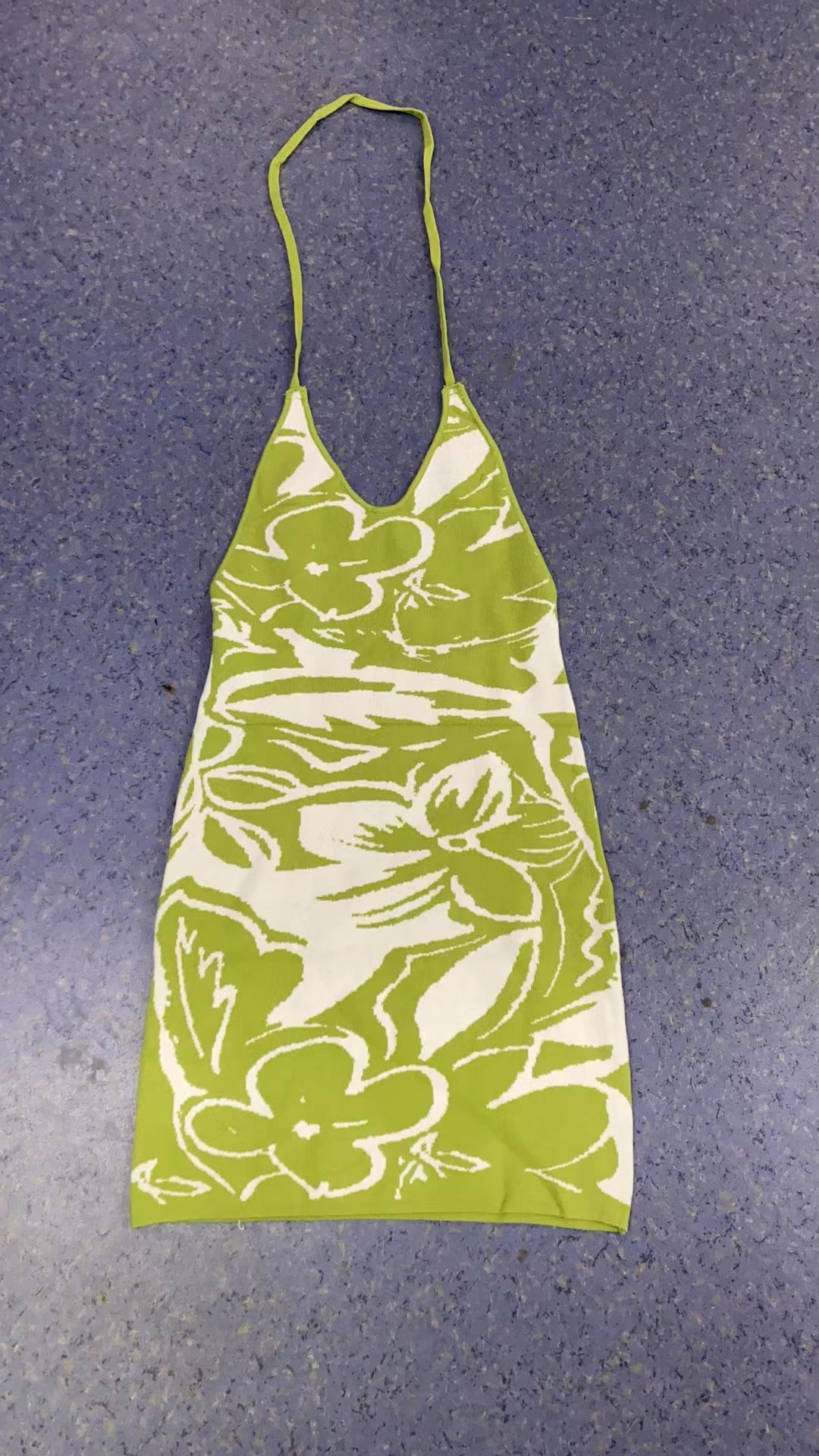 Damen trendiges Minikleid mit kreativem Grafikdruck R&B