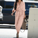 R&B | Damen Utility Jumpsuit mit Langen Ärmeln und Taschen