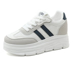 Damen Plateau Sneakers mit atmungsaktivem Mesh-Obermaterial und dämpfender Sohle R&B