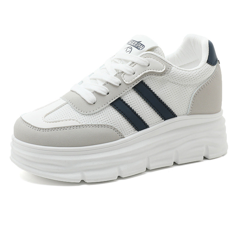 Damen Plateau Sneakers mit atmungsaktivem Mesh-Obermaterial und dämpfender Sohle R&B