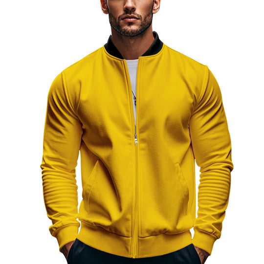 Herren Sportliche Bomberjacke mit hochschließendem Kragen und praktischen Taschen R&B