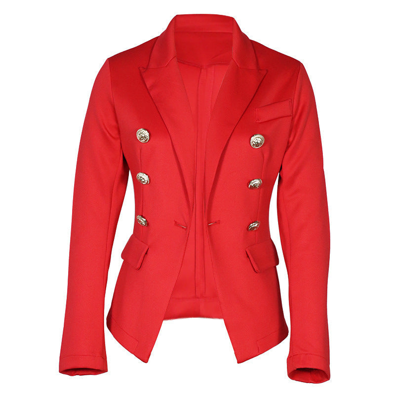 Damen Eleganter Blazer mit doppelter Knopfleiste und tailliertem Schnitt R&B