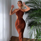 Damen Maxikleid mit eleganten Ausschnitten und verführerischem Schnitt R&B
