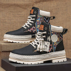 Damen Hochwertige Winterschuhe mit modischem Ethno-Design und robustem Profil R&B