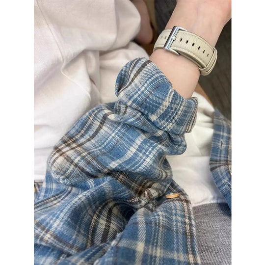 Damen lässige Karottenjeans mit weitem Bein und Oversized-Hemd R&B