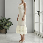 Damen Häkelkleid mit voluminösem Rüschenbesatz R&B