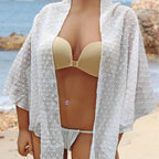 Damen leichter Strandtuch mit transparentem Design R&B
