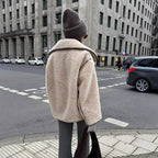 Damen oversized Teddyjacke R&B