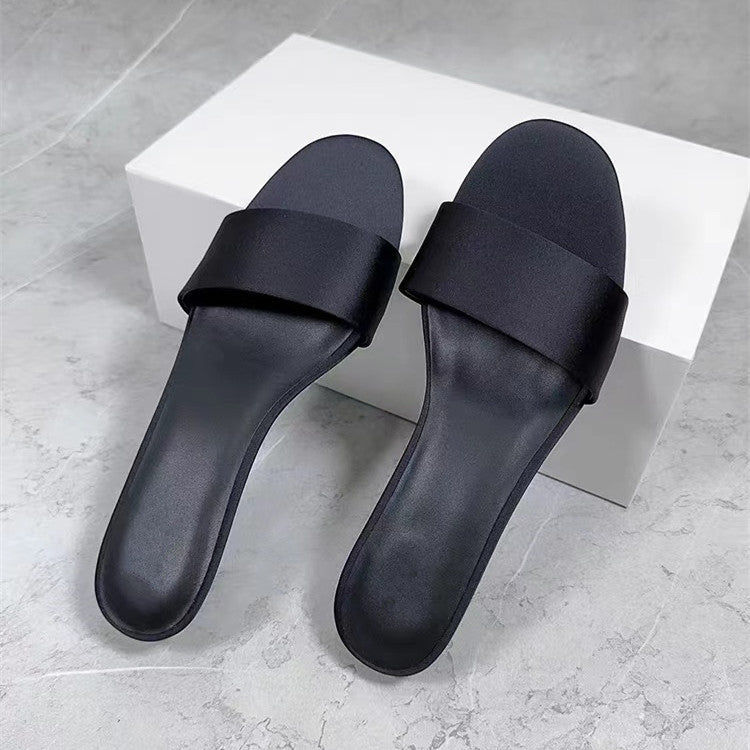 Damen Bequeme Slides mit breitem Riemendesign R&B