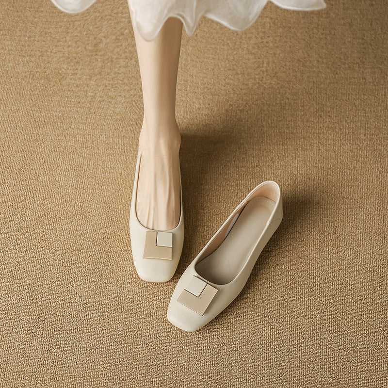 Damen elegante Ballerinas mit modischem Metallakzent R&B