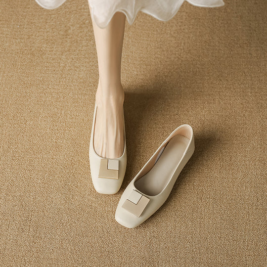 Damen elegante Ballerinas mit modischem Metallakzent R&B