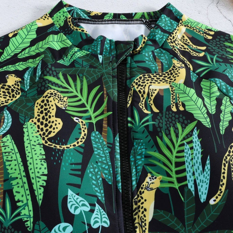 Damen Langarm-Schwimmanzug mit modischem Tiermotiv R&B