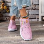 Schmetterlingsdruck Slip-On Schuhe R&B