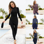 Damen Sportlicher Baderock mit hohem Kragen R&B