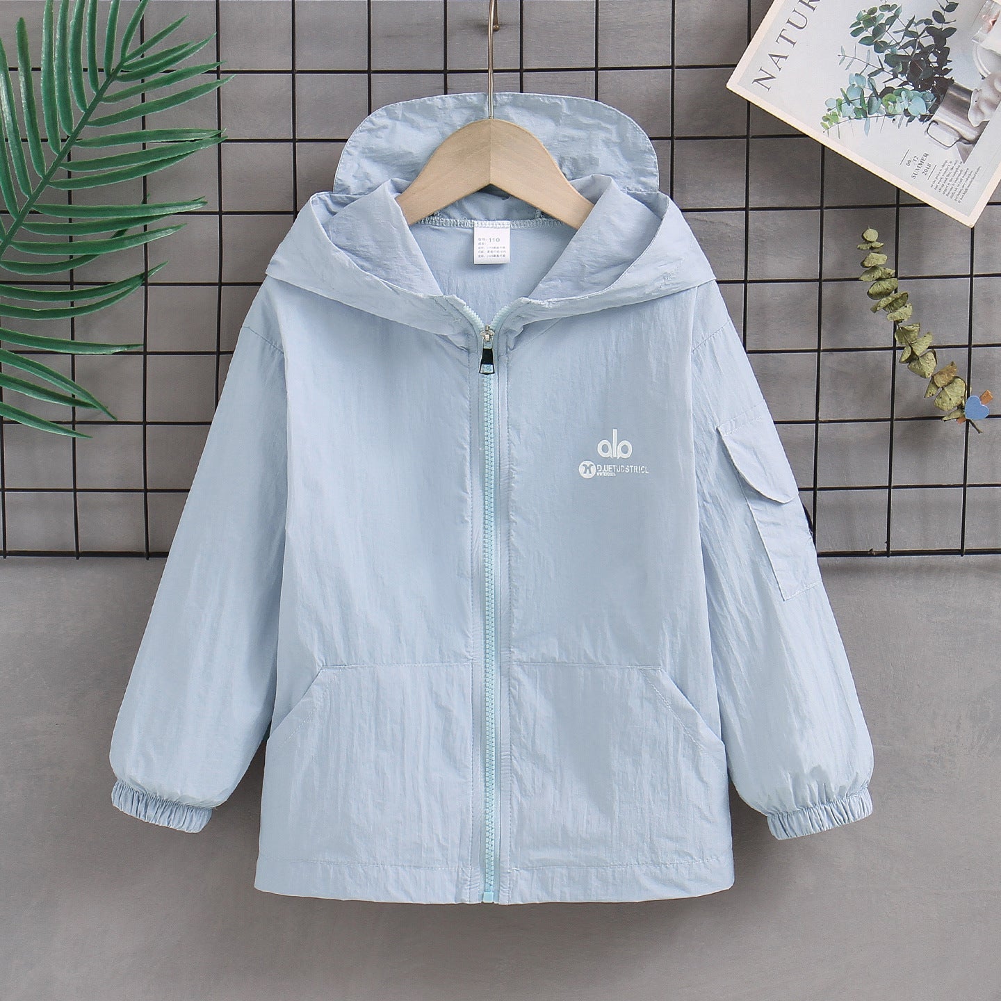 Unisex nan ultraleichte Kapuzenjacke mit Reißverschluss wasserabweisend und atmungsaktiv R&B