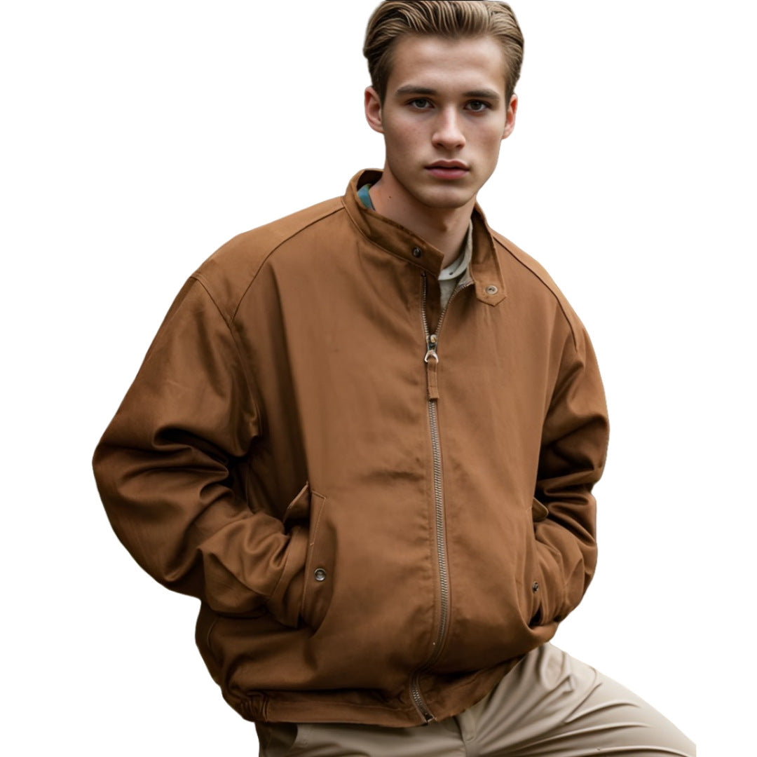 Herren funktionale Outdoor-Jacke mit verstellbarem Kapuzenkragen und praktischen Reißverschlusstaschen R&B