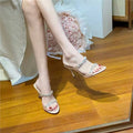 Damen exquisite High Heel Mules mit glitzernden Strassdetails R&B