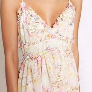Damen Maxikleid mit floralen Mustern und fließendem Schnitt R&B