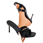 Damen elegante Slingback-Pumps mit glänzenden Riemen R&B
