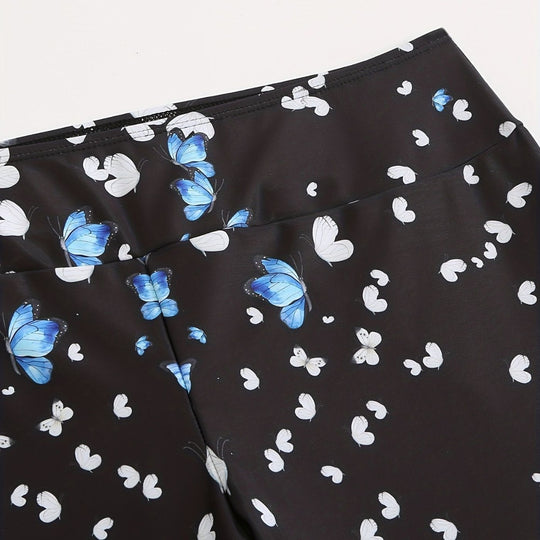 Damen Sportliche Badeshorts mit Blumendesign R&B