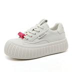 Damen Plateau-Sneaker mit trendiger Gummisohle und bequemer Dämpfung R&B
