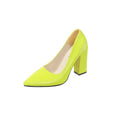 Damen Spitzen Pumps mit bequemem Blockabsatz und glänzendem Finish R&B