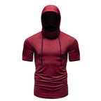 Herren funktionales Kapuzenshirt mit kurzem Arm und atmungsaktiven Eigenschaften