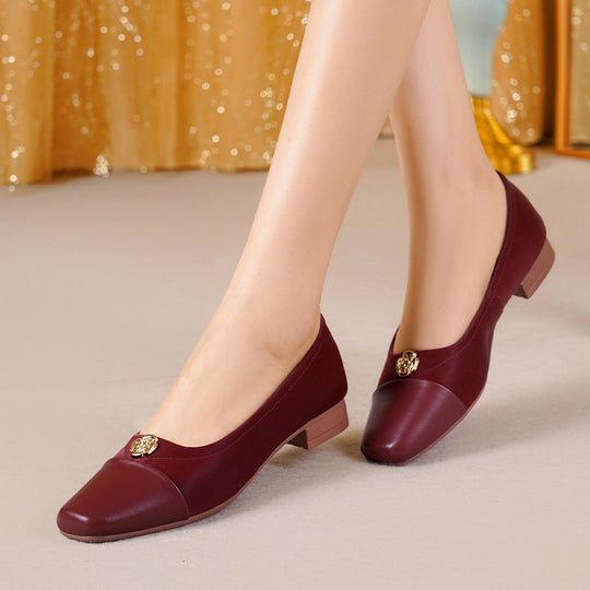 Damen Ballerinas mit elegante Spitze und modischer Verzierungsdetails R&B
