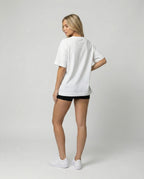 Damen Slim Fit Baumwolle Kurzarm T-Shirt Sommer Oberteil Weiß Schwarz