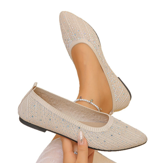 Damen Ballerinas mit funkelndem Glitzerdesign R&B
