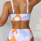 Damen Bikini-Set mit modischem Design und hohem Bund R&B